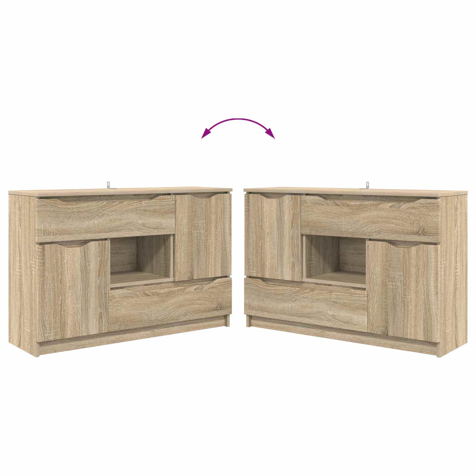 Sideboard Sonoma-Eiche 100 x 30 x 65,6 Holzwerkstoff