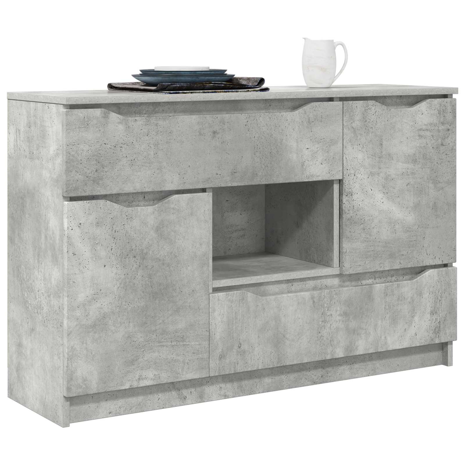 Sideboard Beton Grau 100 x 30 x 65,6 Holzwerkstoff