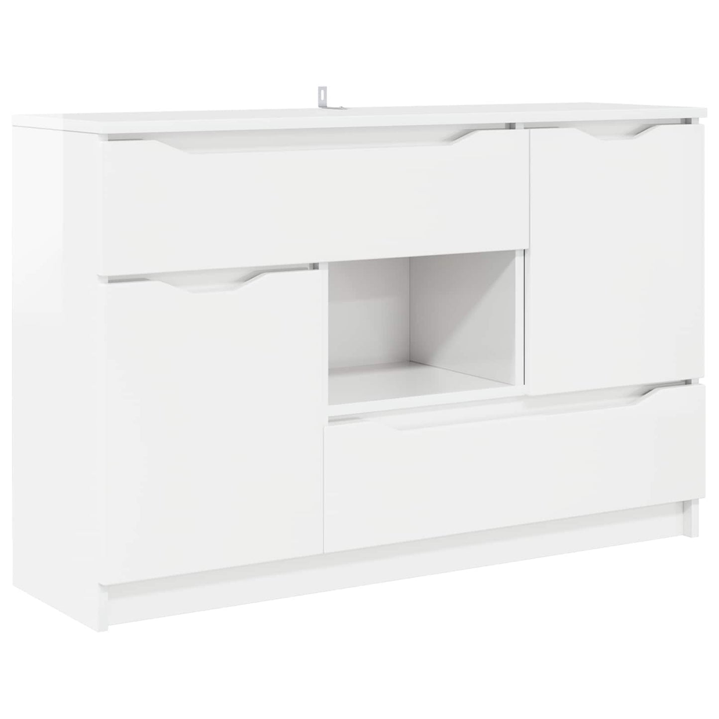 Sideboard Hochglanz Weiß 100 x 30 x 65,6 Holzwerkstoff