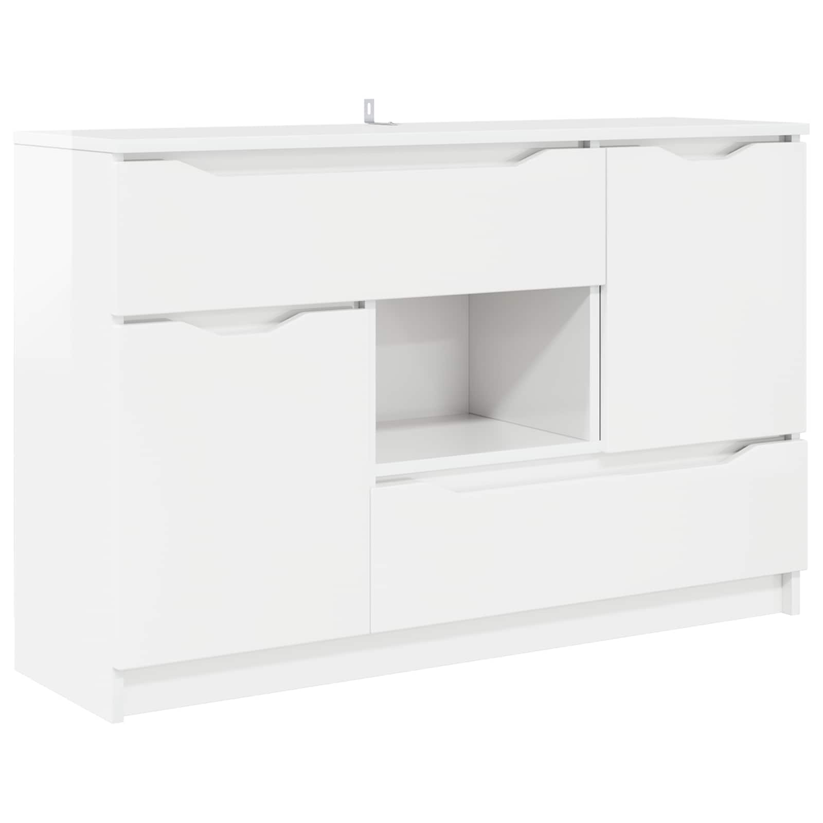 Sideboard Hochglanz Weiß 100 x 30 x 65,6 Holzwerkstoff