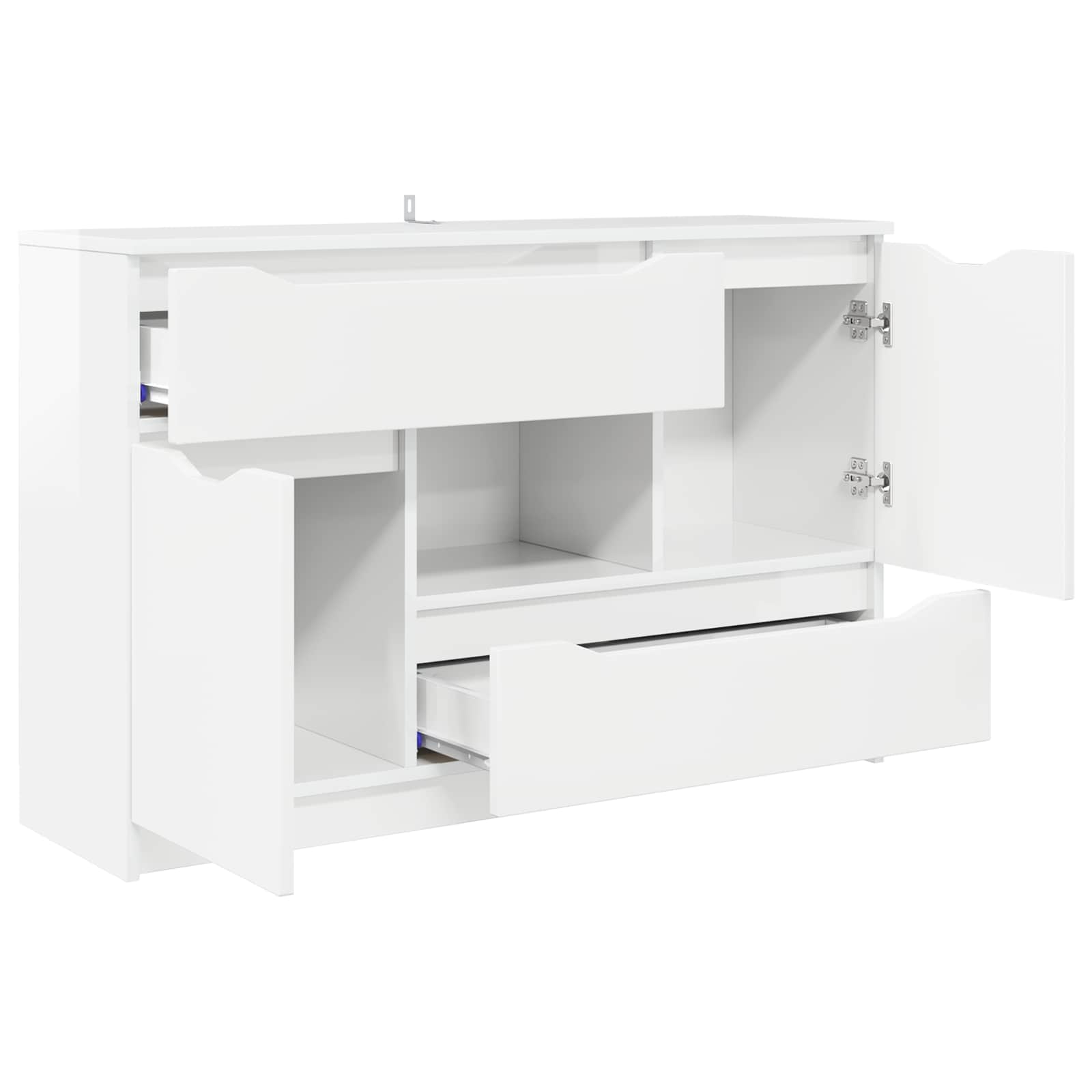 Sideboard Hochglanz Weiß 100 x 30 x 65,6 Holzwerkstoff