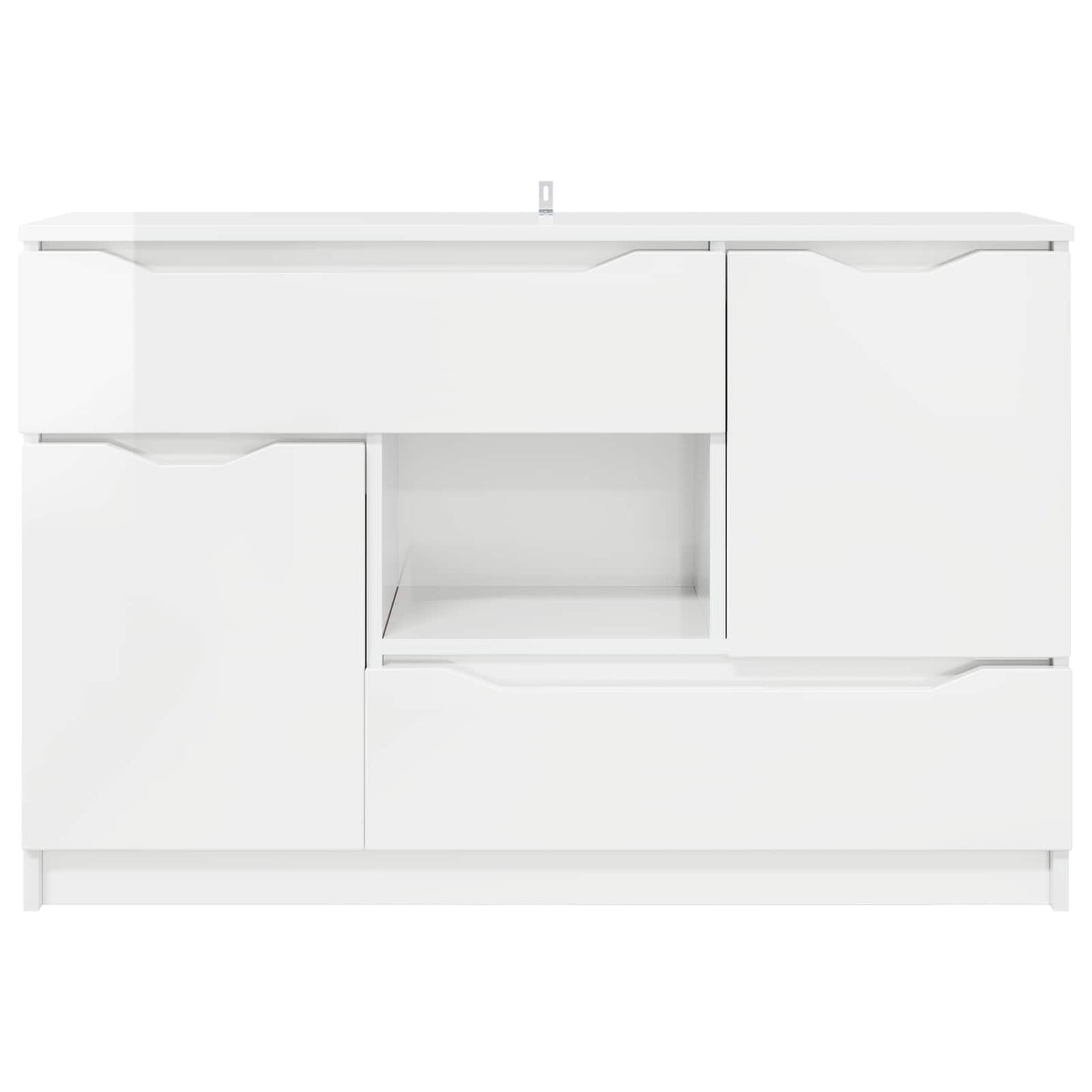 Sideboard Hochglanz Weiß 100 x 30 x 65,6 Holzwerkstoff