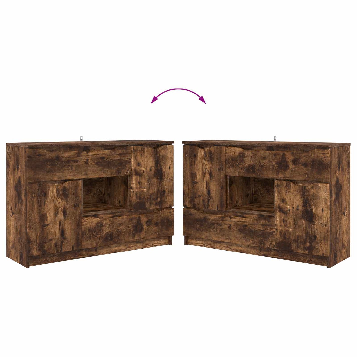 Sideboard Geräucherte Eiche 100 x 30 x 65,6 Holzwerkstoff