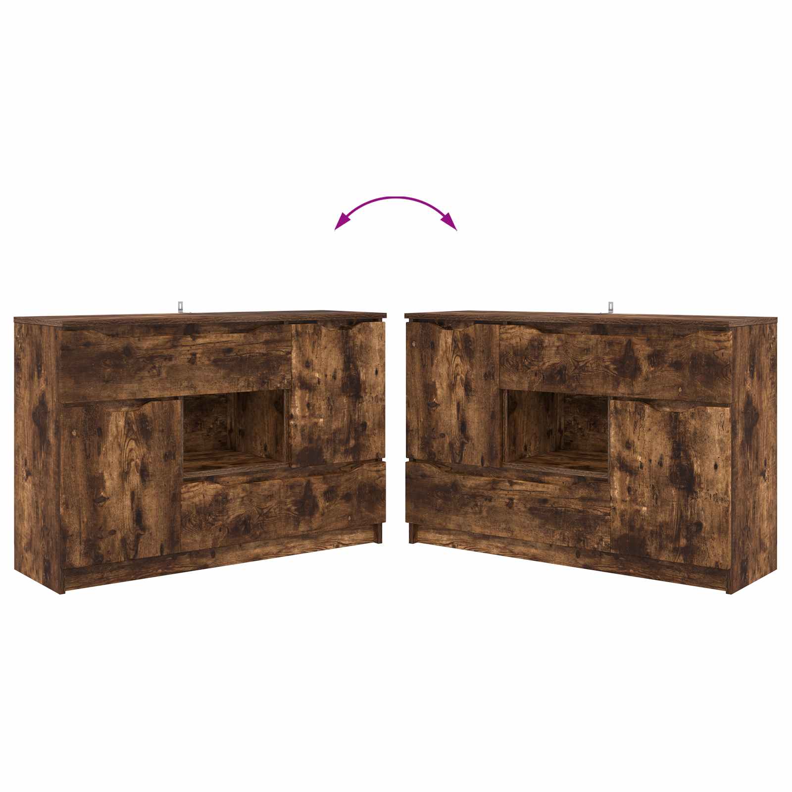 Sideboard Geräucherte Eiche 100 x 30 x 65,6 Holzwerkstoff