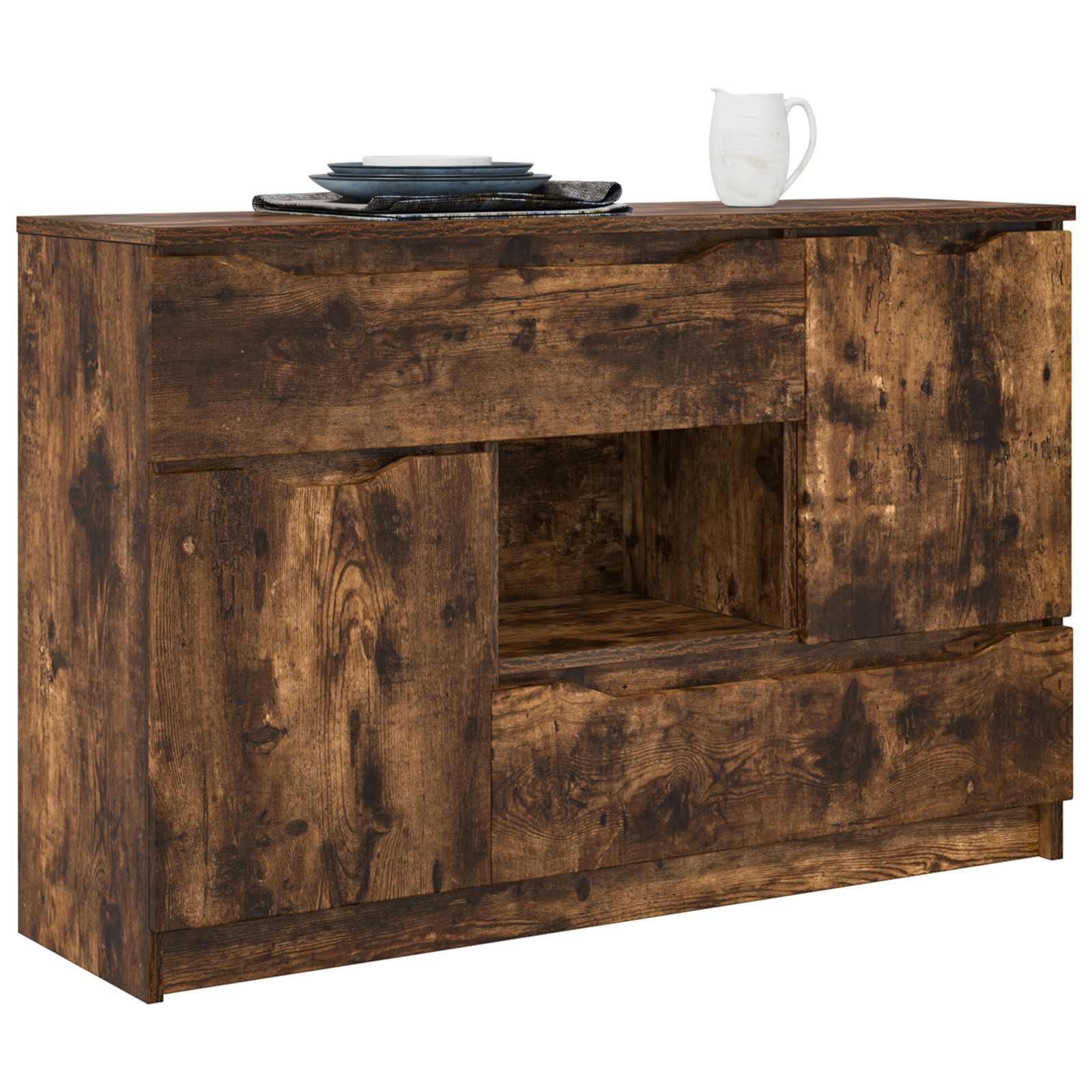 Sideboard Geräucherte Eiche 100 x 30 x 65,6 Holzwerkstoff