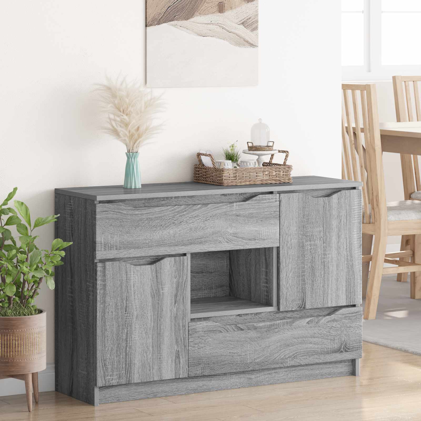 Sideboard Graues Sonoma 100 x 30 x 65,6 Holzwerkstoff