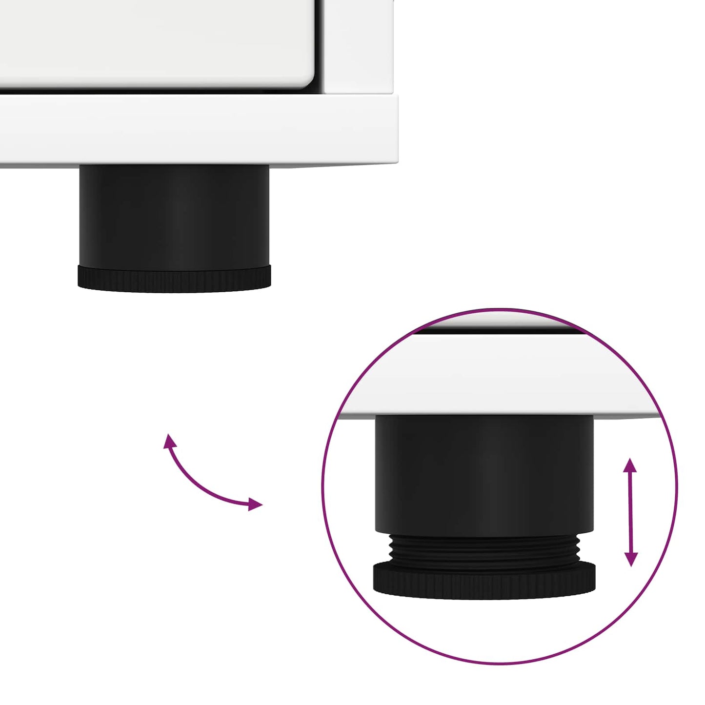 Nachttische 2 stk. Weiß 30,5 x 30 x 43 cm Holzwerkstoff