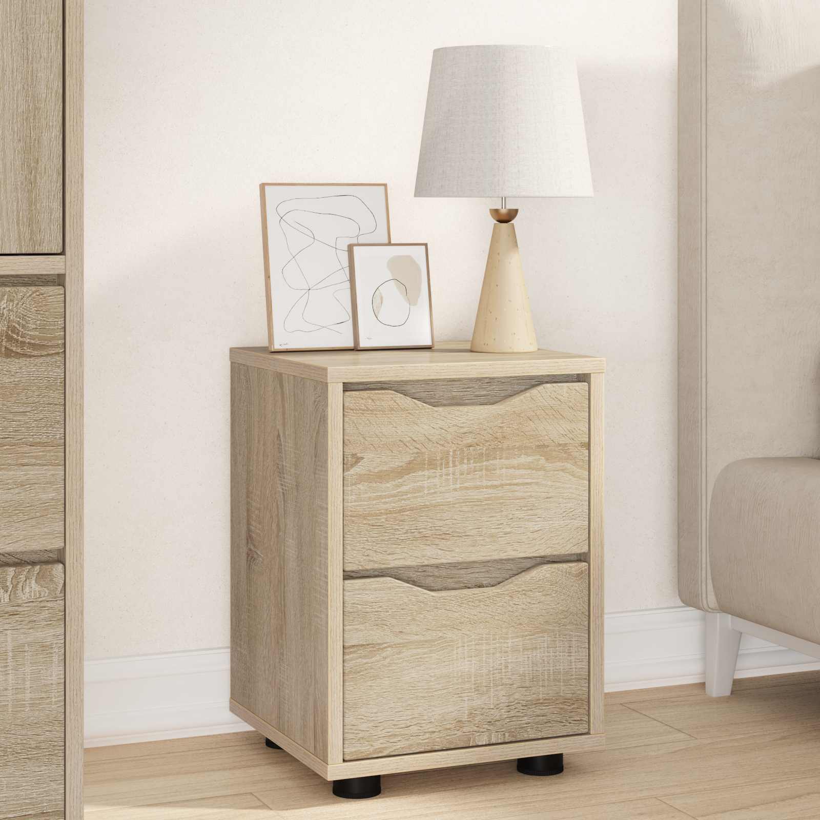 Nachttisch Sonoma-Eiche 30,5 x 30 x 43 cm Holzwerkstoff