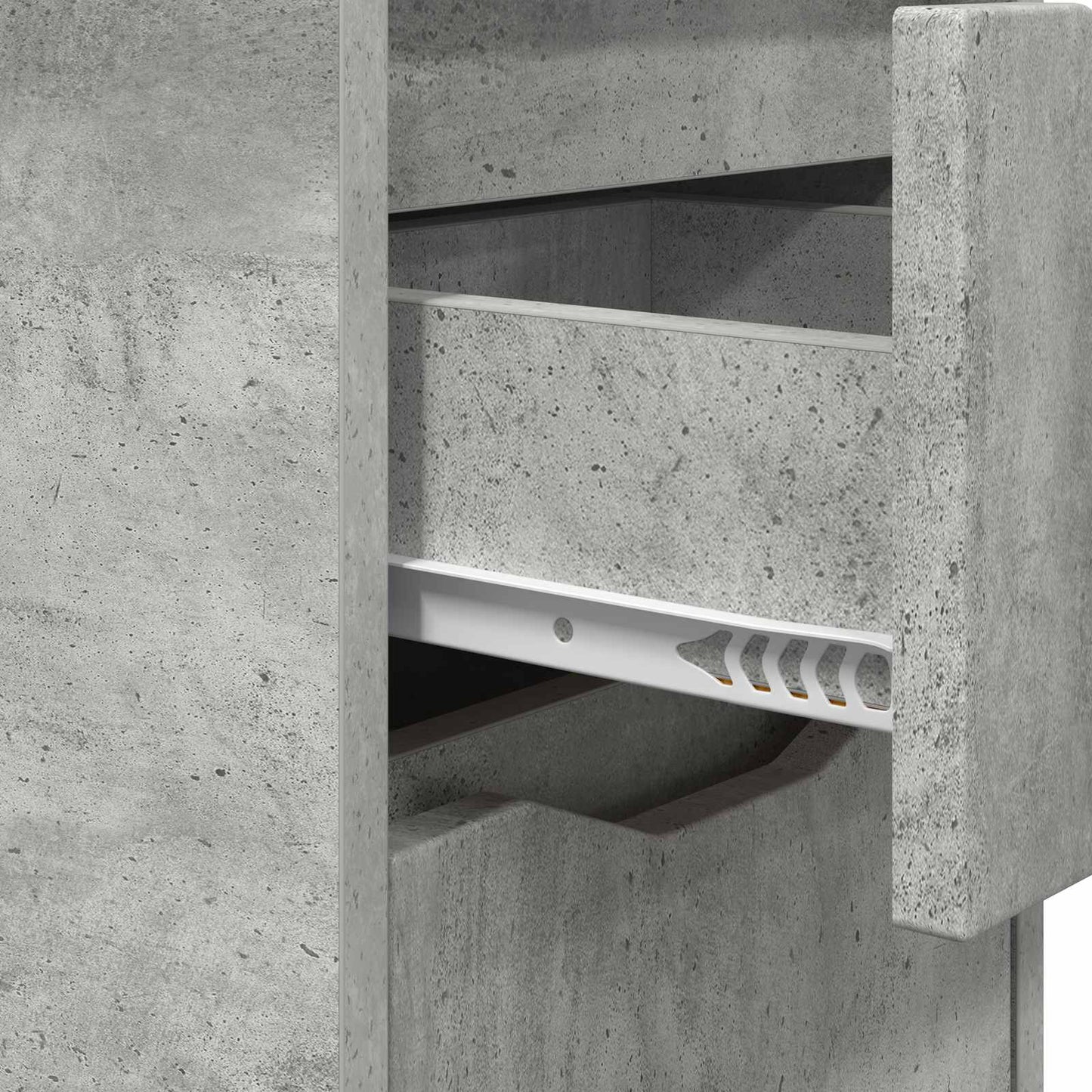 Nachttische 2 stk. Beton Grau 30,5 x 30 x 43 cm Holzwerkstoff