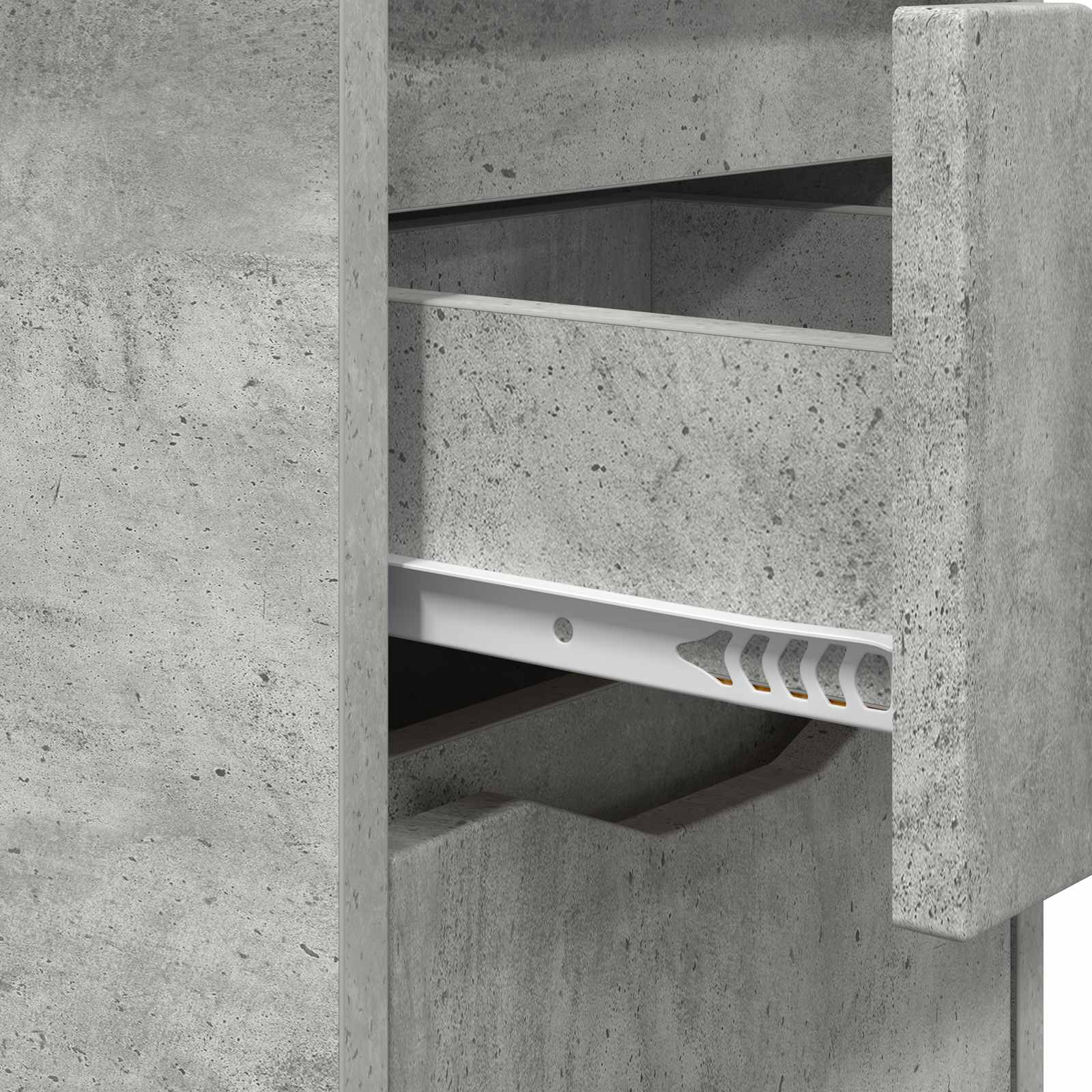 Nachttische 2 stk. Beton Grau 30,5 x 30 x 43 cm Holzwerkstoff