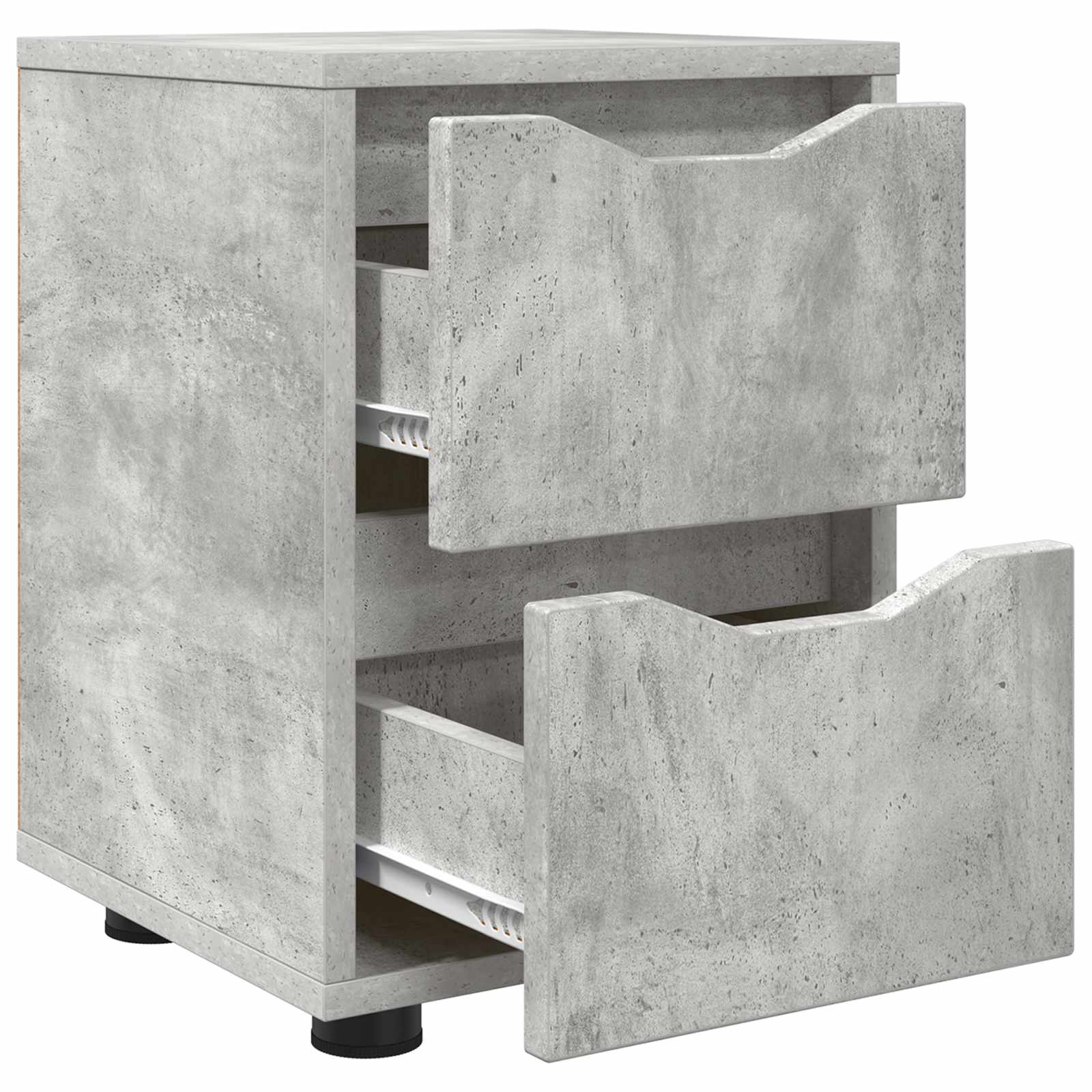 Nachttische 2 stk. Beton Grau 30,5 x 30 x 43 cm Holzwerkstoff