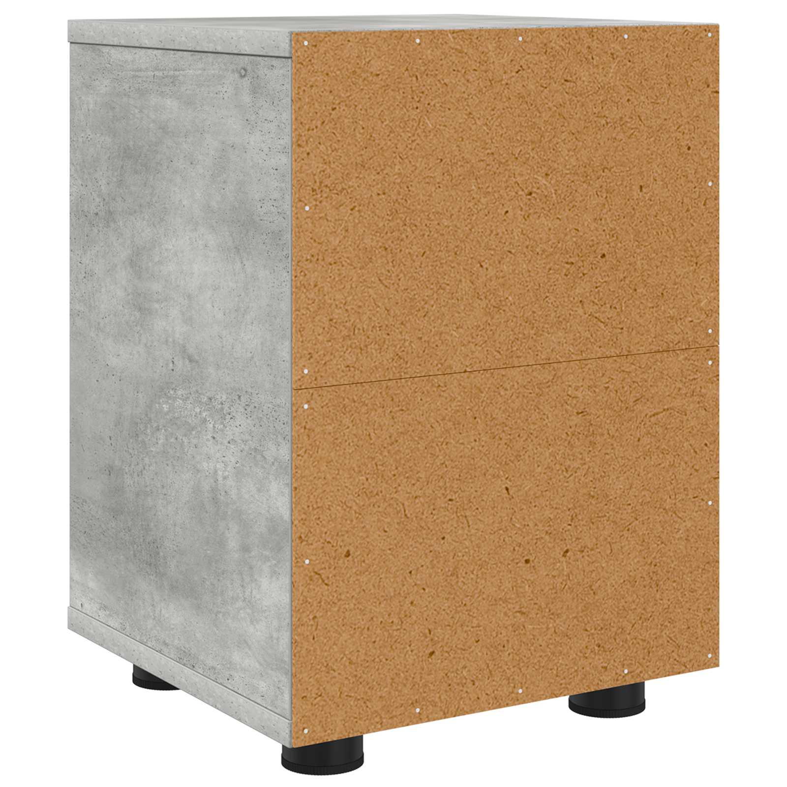 Nachttische 2 stk. Beton Grau 30,5 x 30 x 43 cm Holzwerkstoff