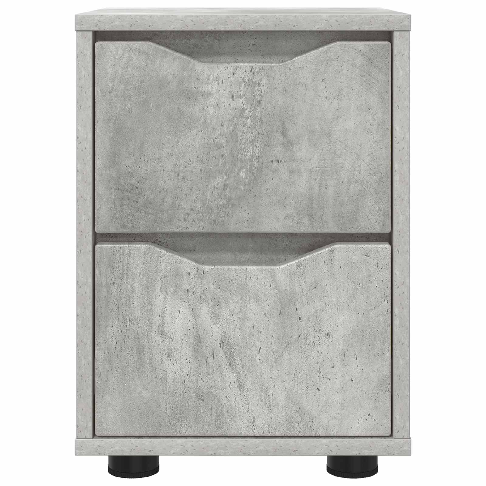 Nachttische 2 stk. Beton Grau 30,5 x 30 x 43 cm Holzwerkstoff
