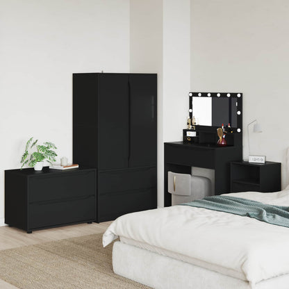 Aufbewahrungsschrank 80 x 48 x 57 cm Holzwerkstoff Schwarz