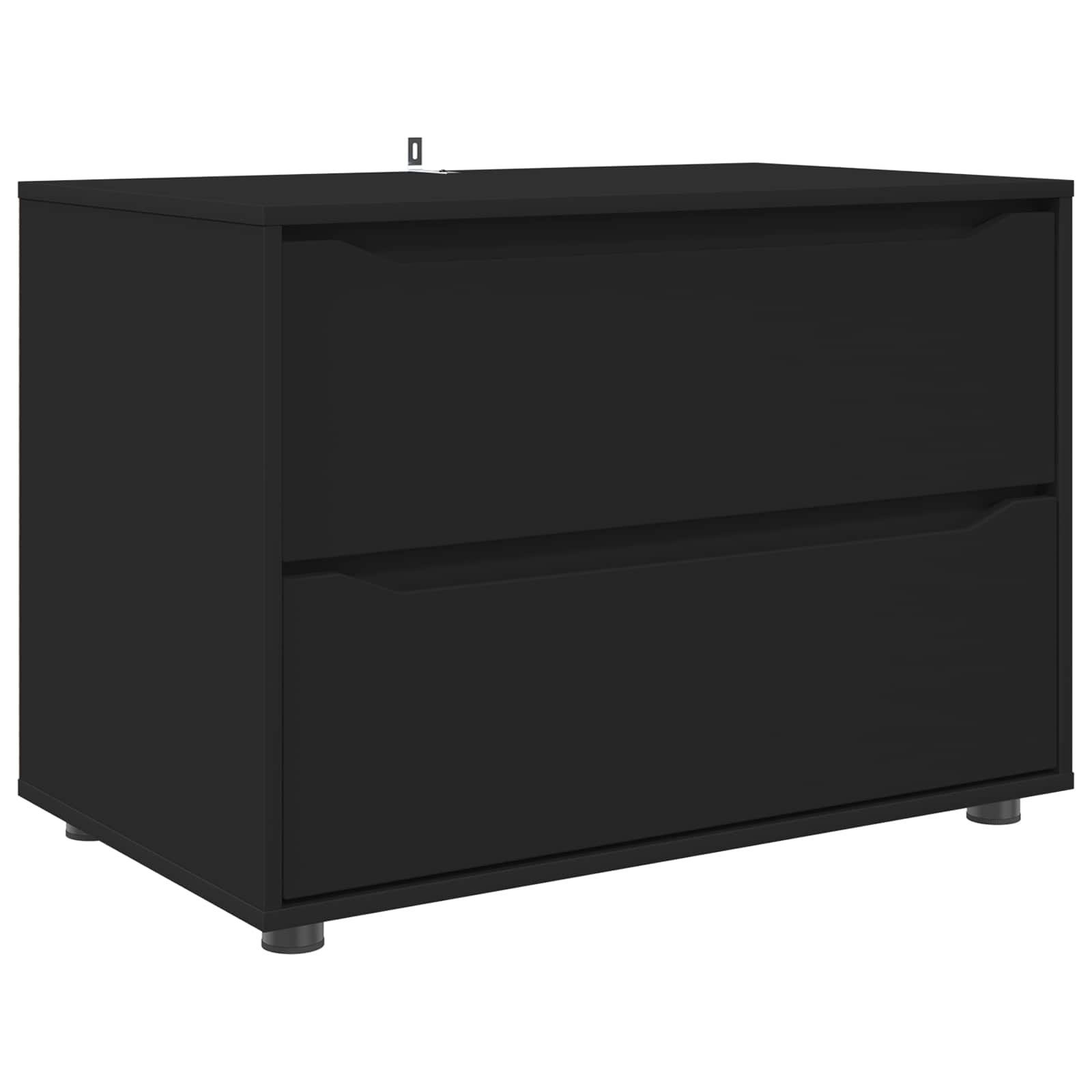 Aufbewahrungsschrank 80 x 48 x 57 cm Holzwerkstoff Schwarz