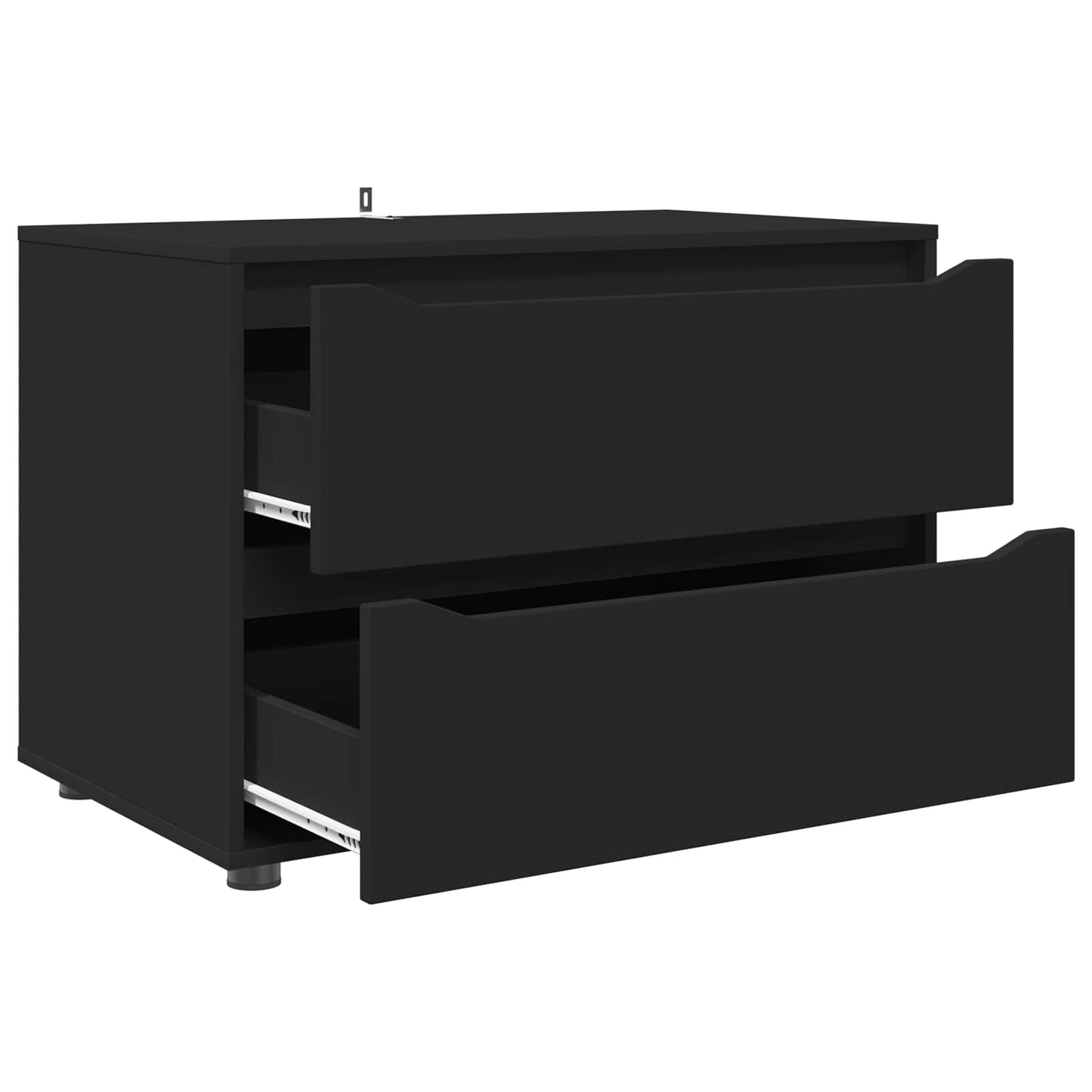 Aufbewahrungsschrank 80 x 48 x 57 cm Holzwerkstoff Schwarz