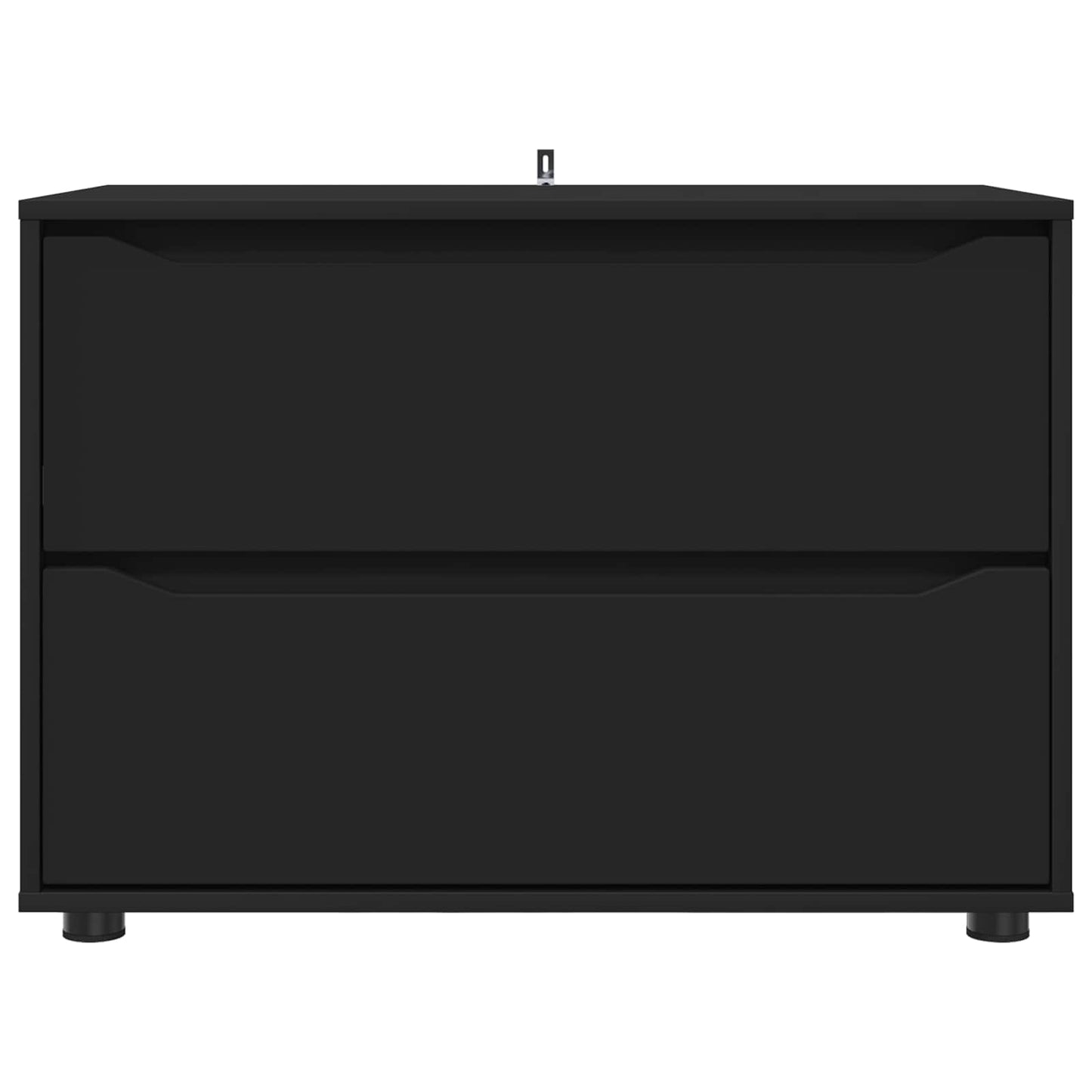 Aufbewahrungsschrank 80 x 48 x 57 cm Holzwerkstoff Schwarz