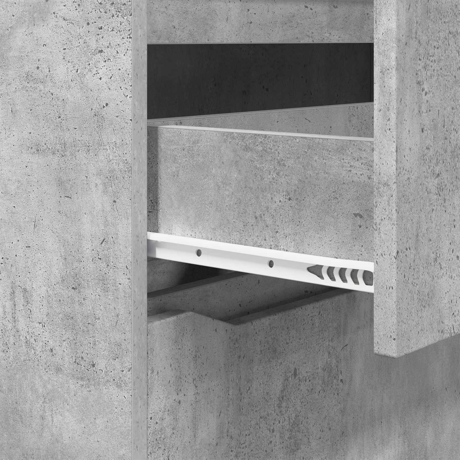 Aufbewahrungsschrank 80 x 48 x 57 cm Holzwerkstoff Betongrau