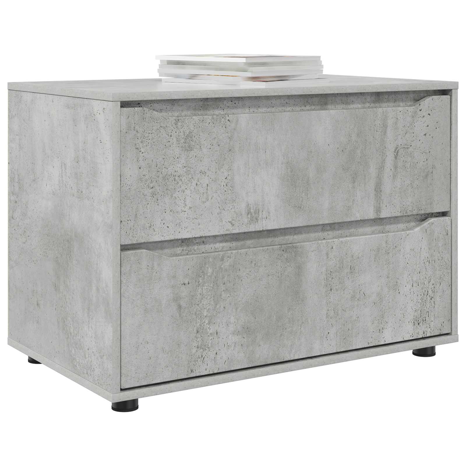 Aufbewahrungsschrank 80 x 48 x 57 cm Holzwerkstoff Betongrau