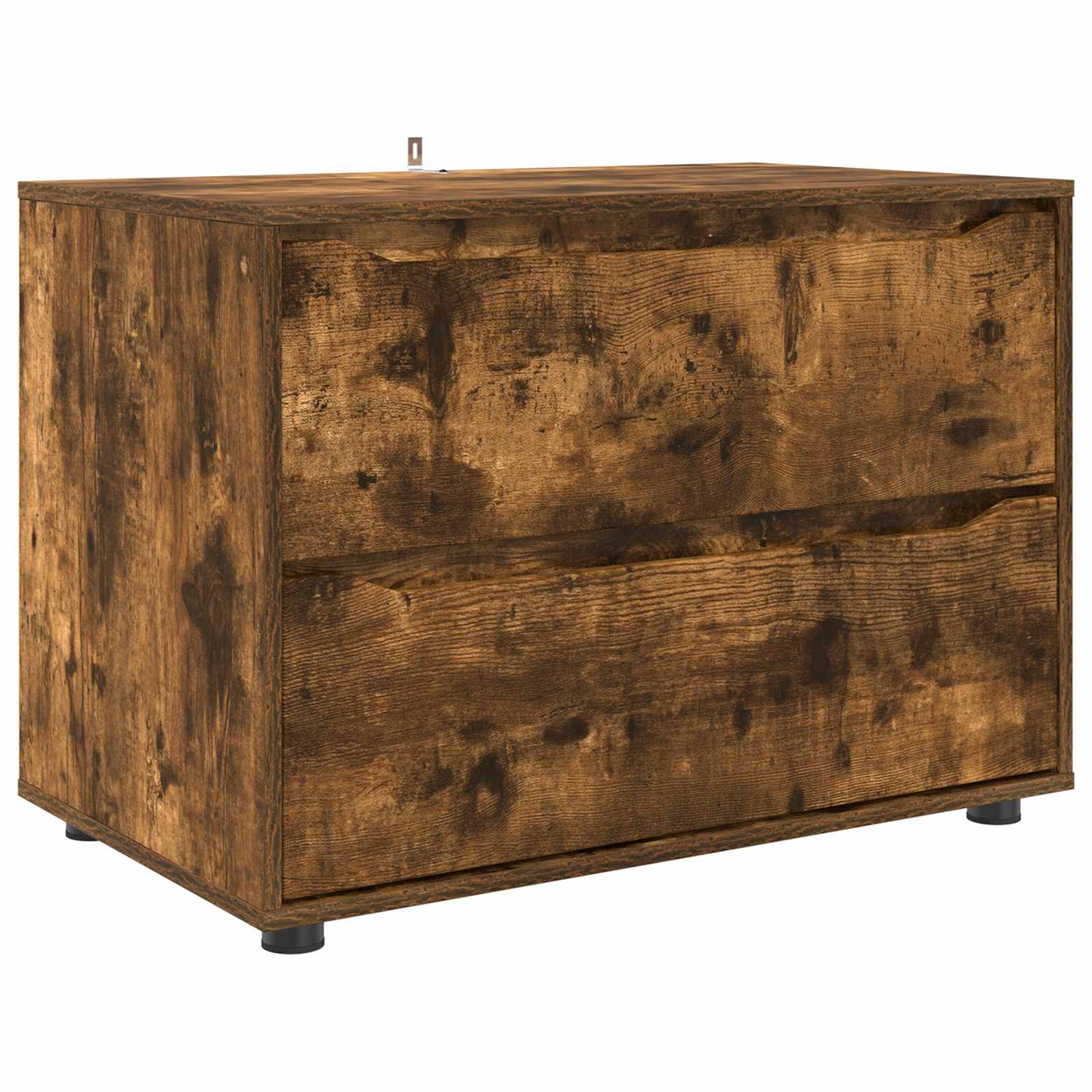 Aufbewahrungsschrank 80 x 48 x 57 cm Holzwerkstoff Räuchereiche