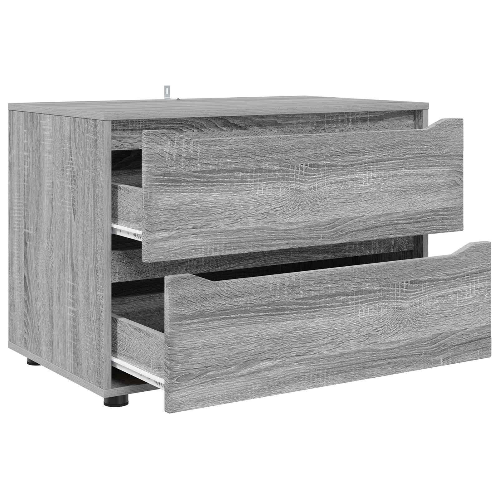 Aufbewahrungsschrank 80 x 48 x 57 cm Holzwerkstoff Sonoma-Grau