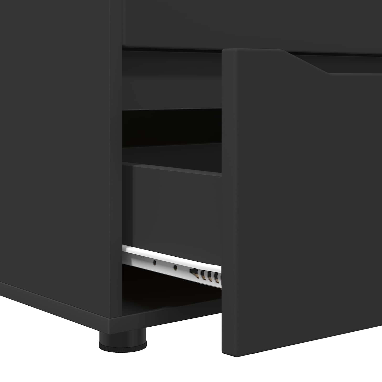 Aufbewahrungsschrank 60 x 48 x 57 cm Holzwerkstoff Schwarz