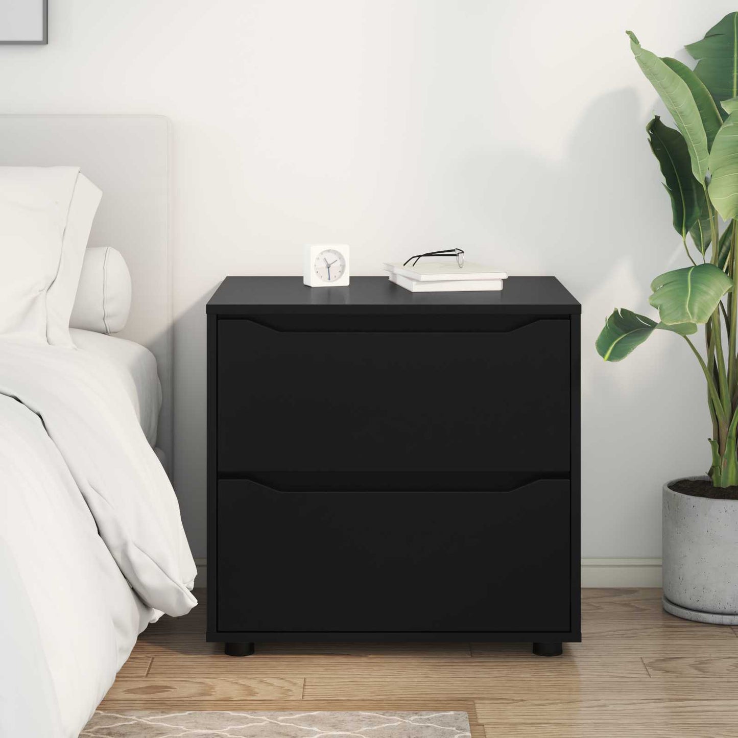 Aufbewahrungsschrank 60 x 48 x 57 cm Holzwerkstoff Schwarz