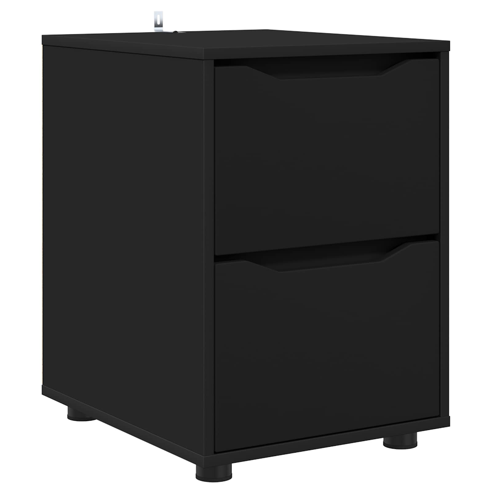 Aufbewahrungsschrank 40 x 48 x 57 cm Holzwerkstoff Schwarz
