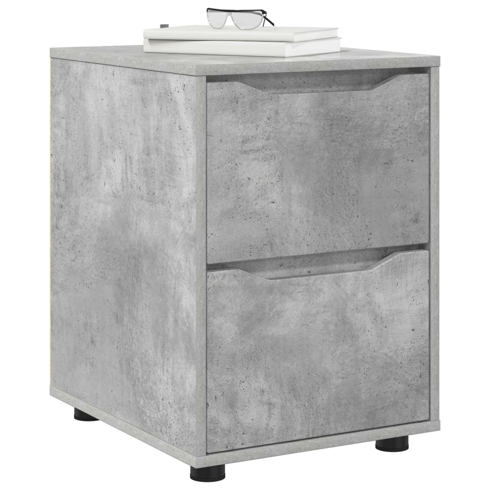 Aufbewahrungsschrank 40 x 48 x 57 cm Holzwerkstoff Betongrau