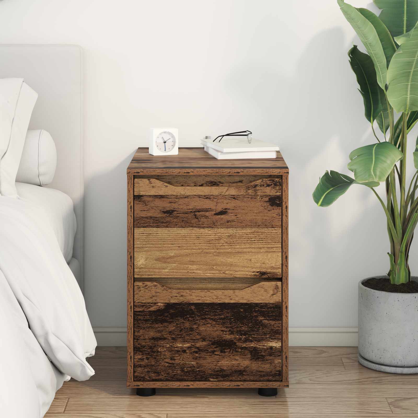 Aufbewahrungsschrank 40 x 48 x 57 cm Holzwerkstoff Altholz