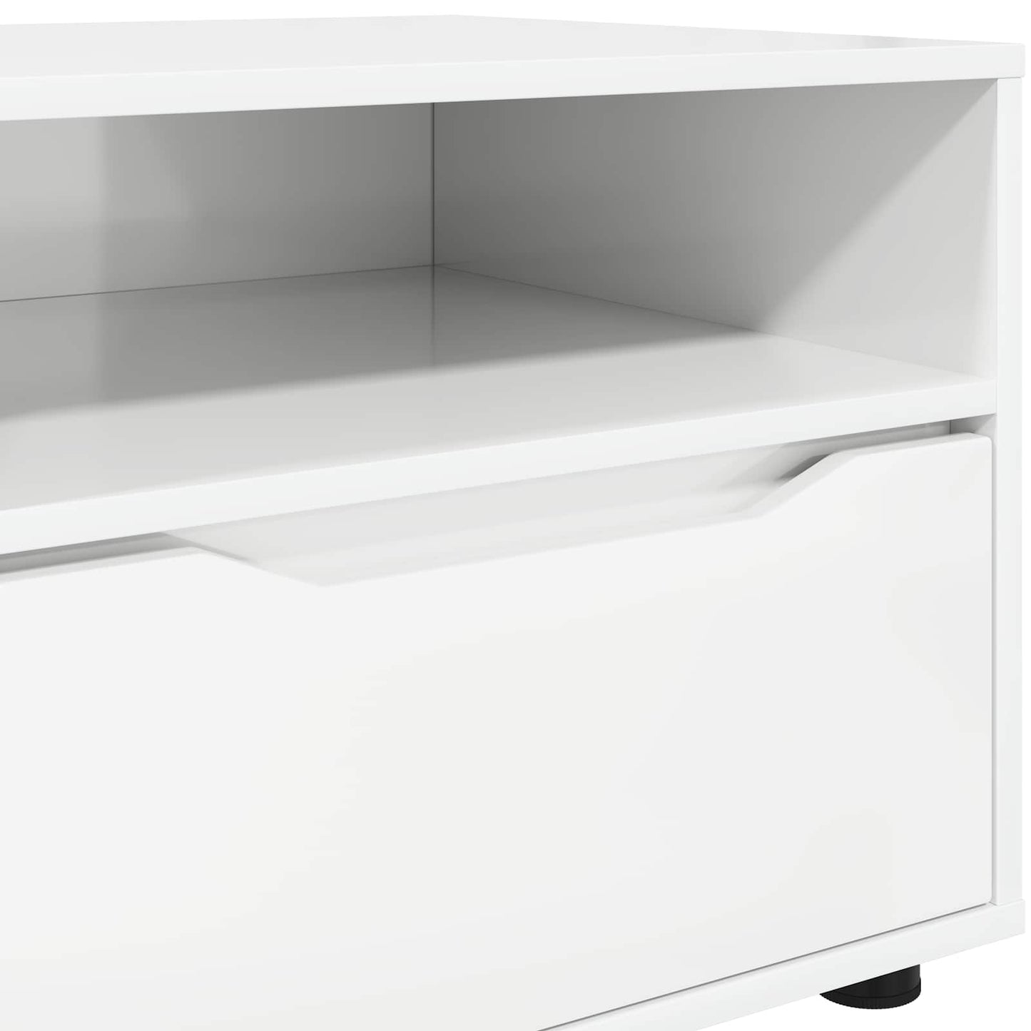 TV-Schränk 100 x 48 x 43 cm Hochglanz Weiß Holzwerkstoff