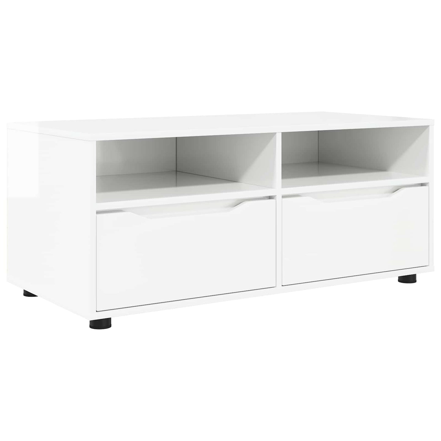 TV-Schränk 100 x 48 x 43 cm Hochglanz Weiß Holzwerkstoff
