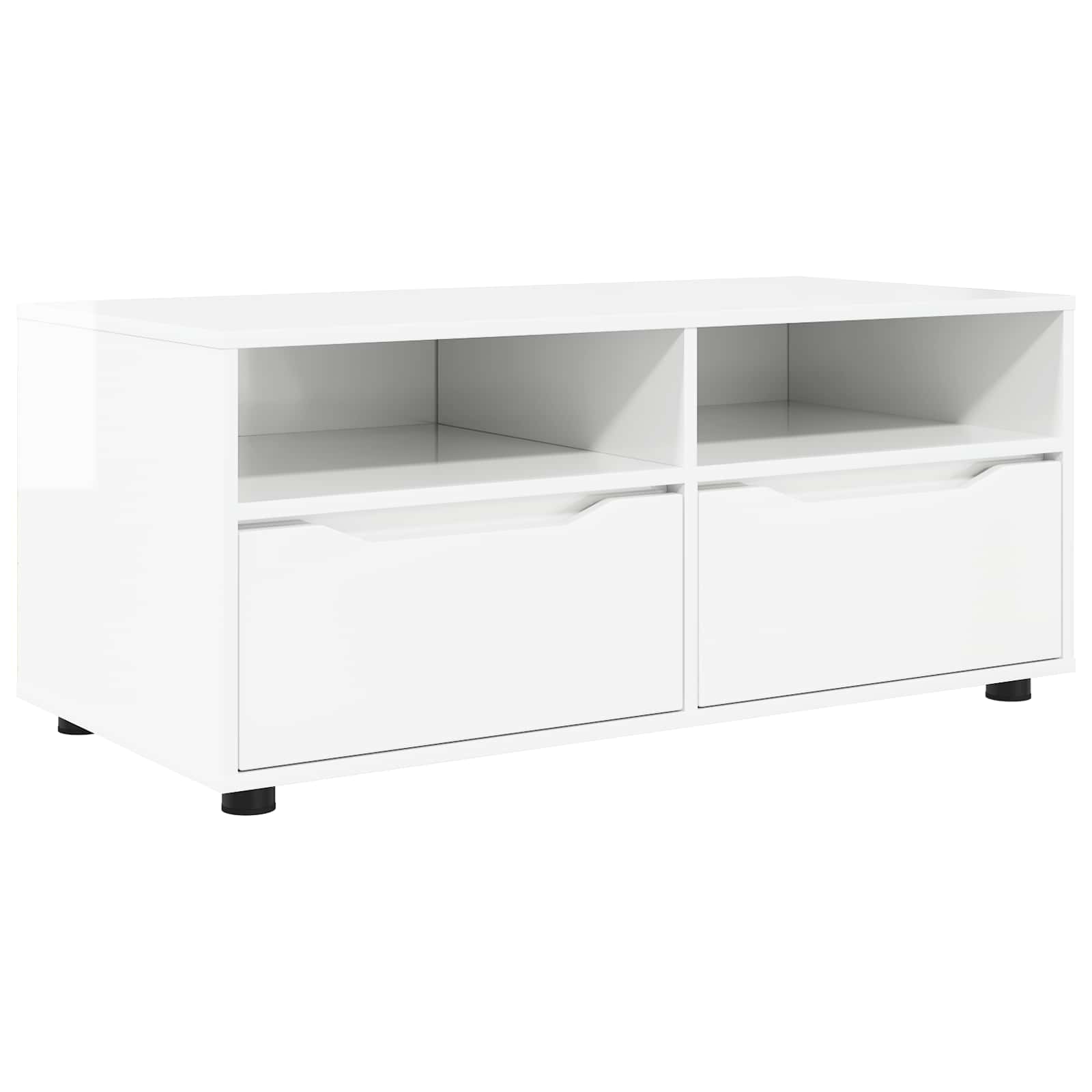 TV-Schränk 100 x 48 x 43 cm Hochglanz Weiß Holzwerkstoff