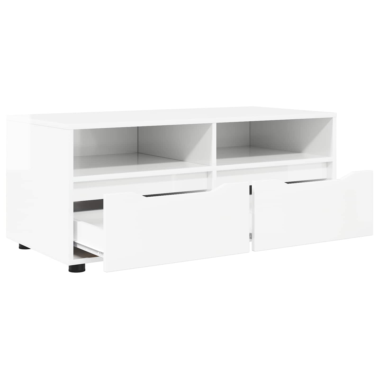 TV-Schränk 100 x 48 x 43 cm Hochglanz Weiß Holzwerkstoff