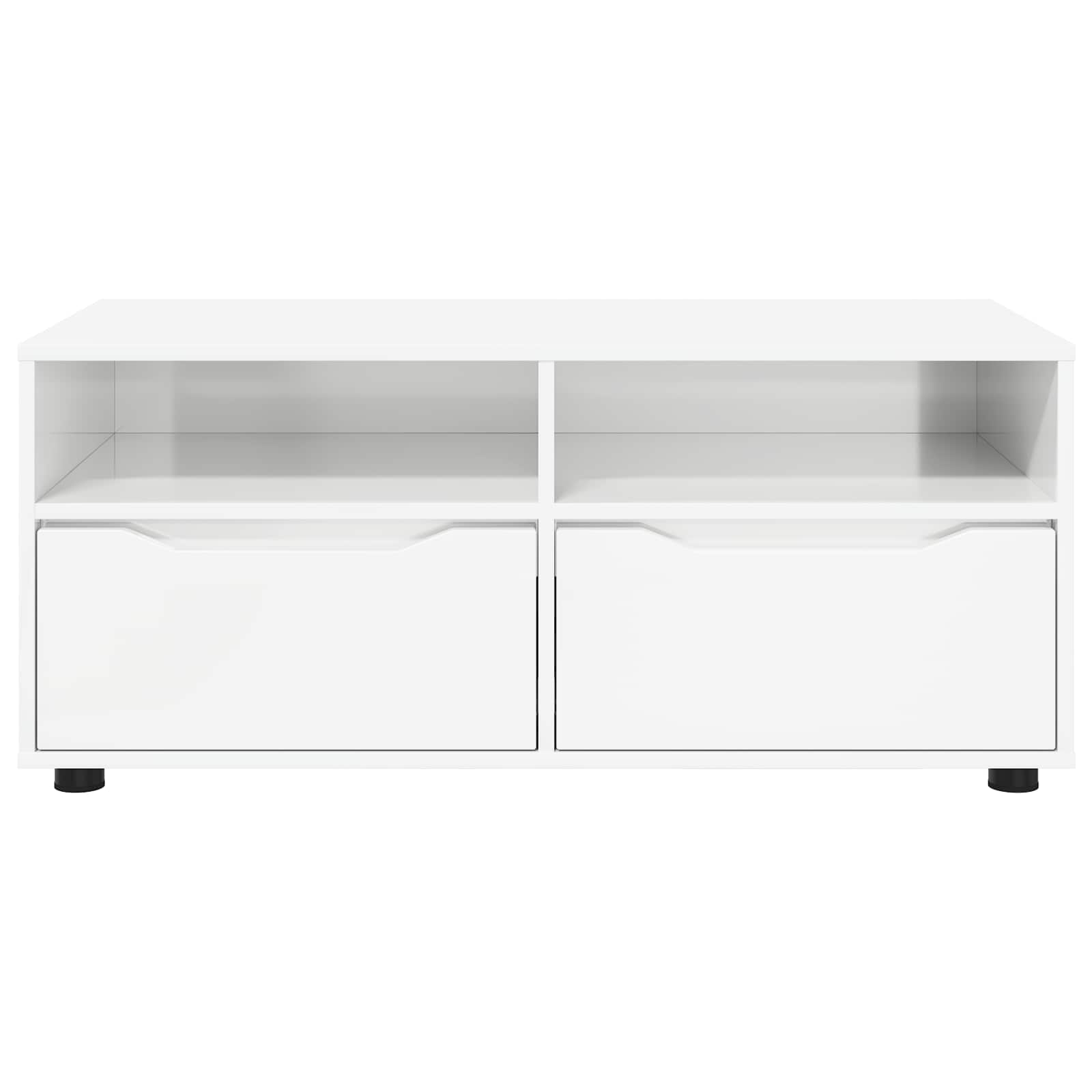 TV-Schränk 100 x 48 x 43 cm Hochglanz Weiß Holzwerkstoff