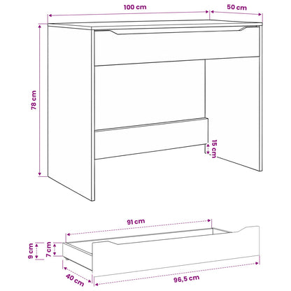 Schreibtisch Schwarz 100 x 50 x 78 cm Holzwerkstoff