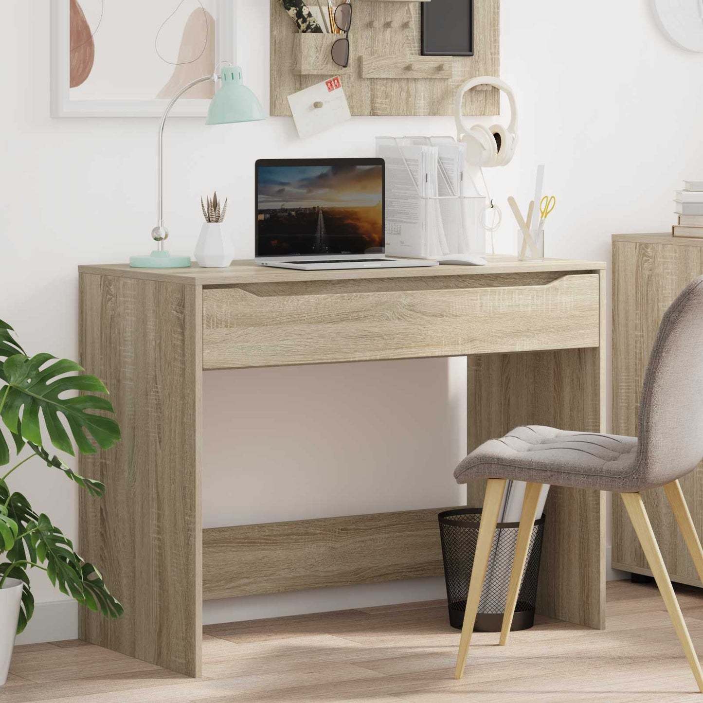 Schreibtisch Sonoma-Eiche 100 x 50 x 78 cm Holzwerkstoff