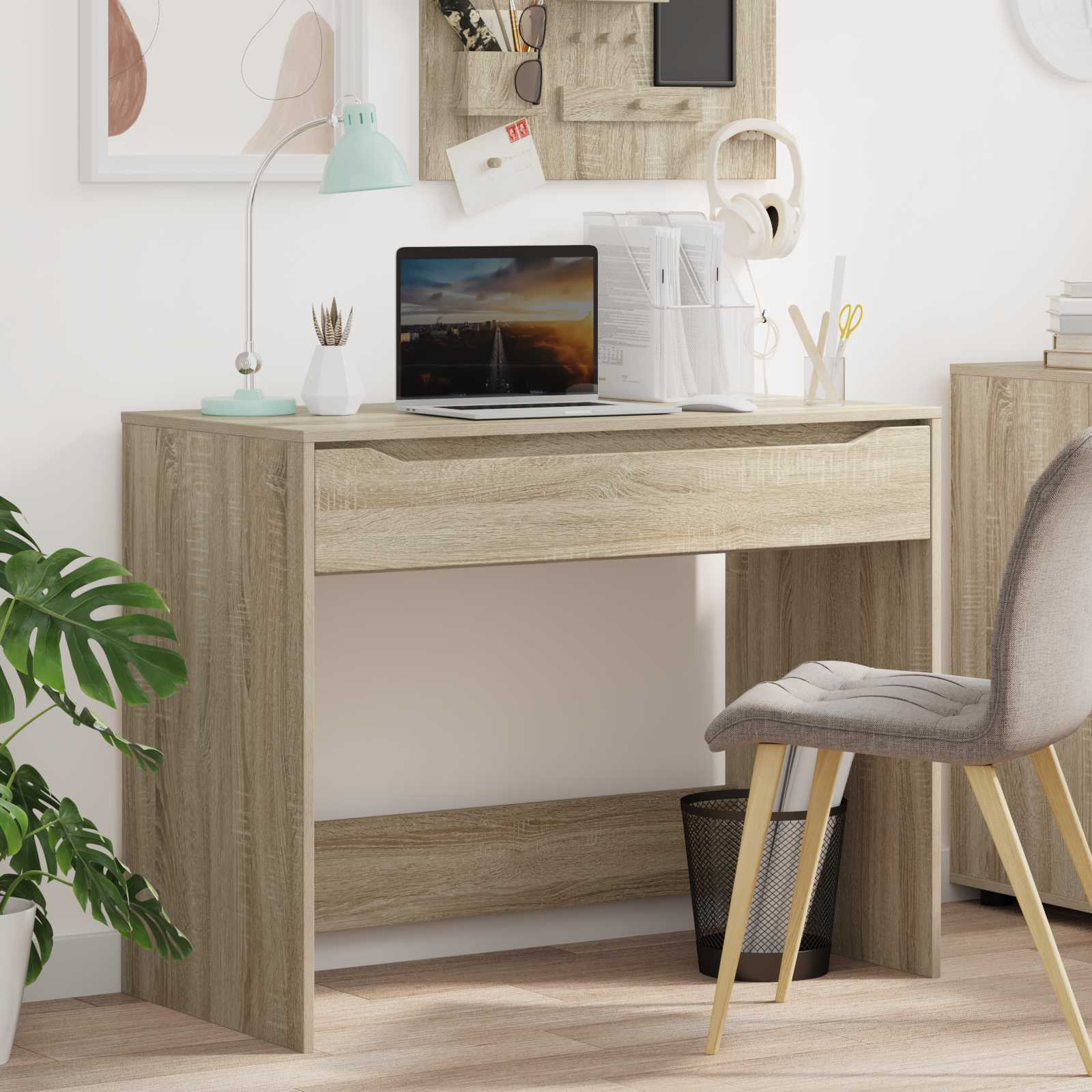 Schreibtisch Sonoma-Eiche 100 x 50 x 78 cm Holzwerkstoff