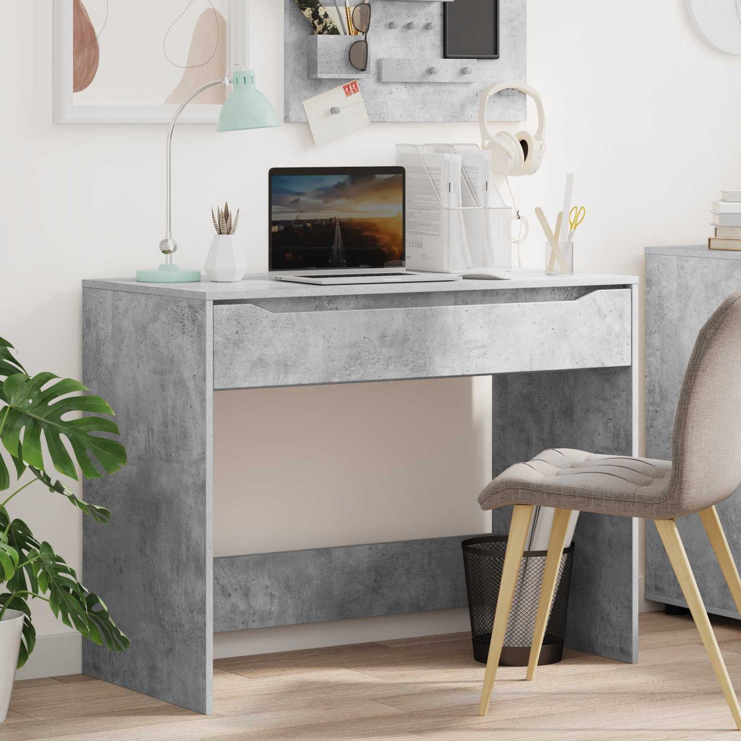 Schreibtisch Betongrau 100 x 50 x 78 cm Holzwerkstoff