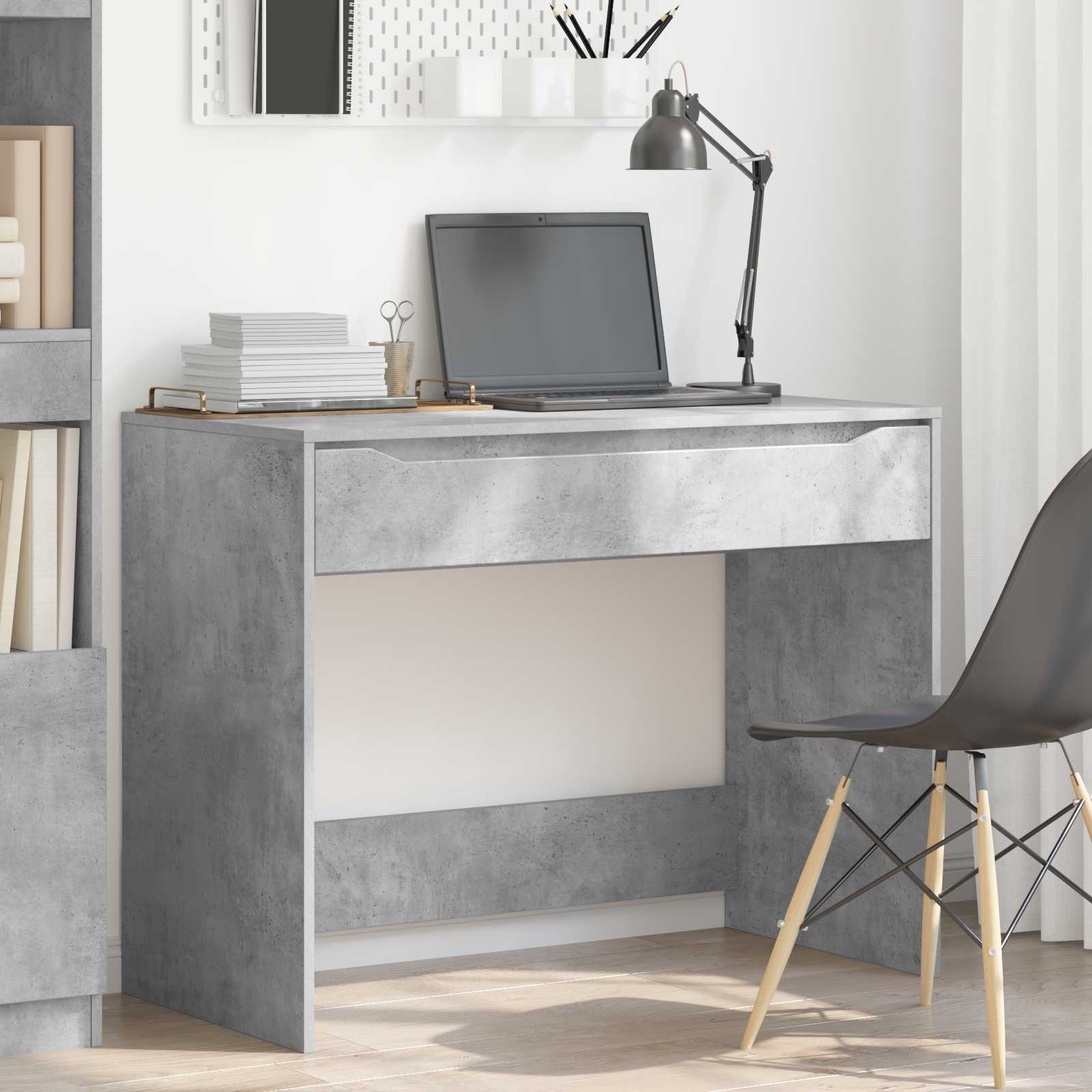 Schreibtisch Betongrau 100 x 50 x 78 cm Holzwerkstoff