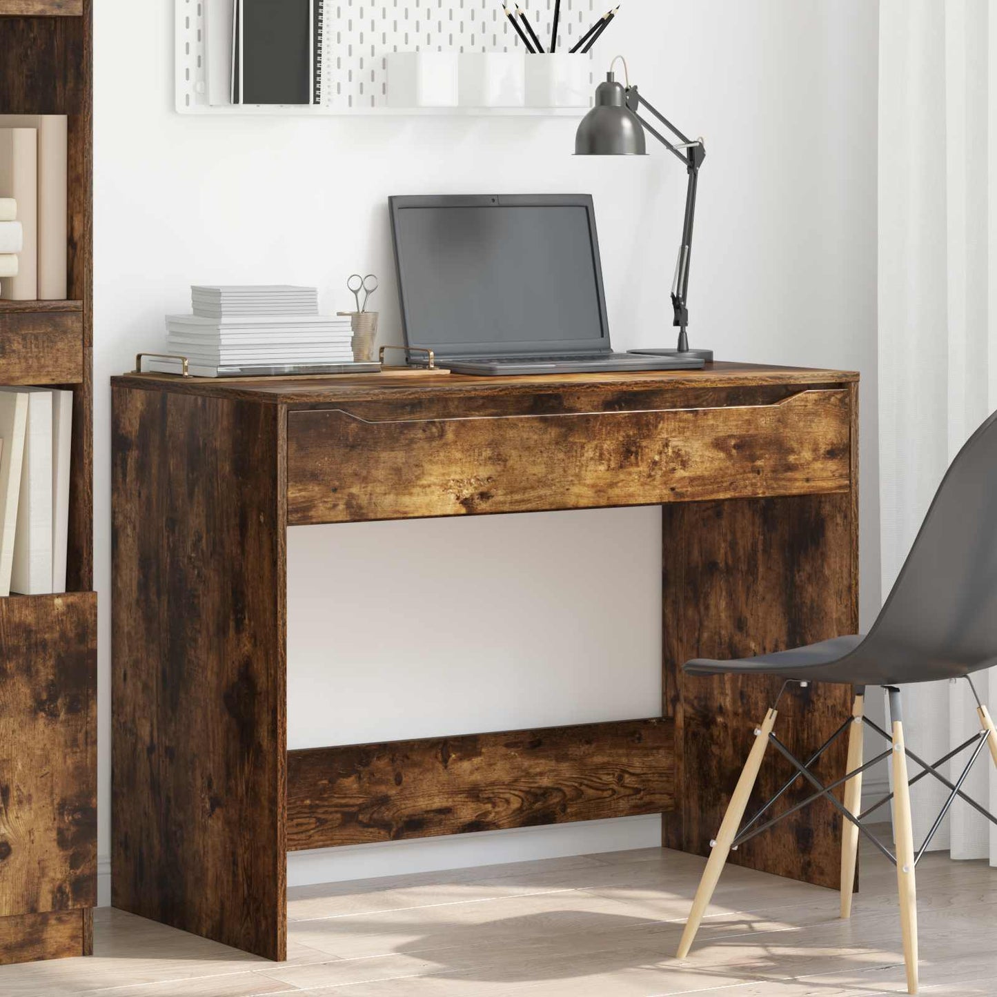 Schreibtisch mit Schublade Geräucherte Eiche 100 x 50 x 78 cm