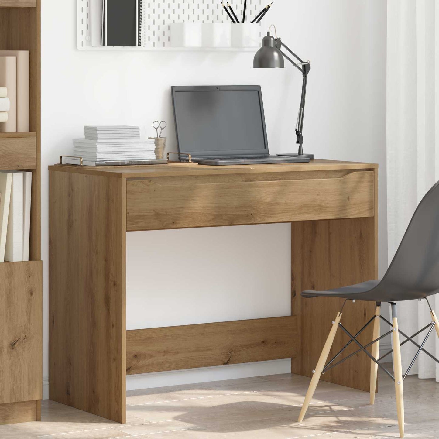 Schreibtisch mit Schublade Artisan-Eiche Holzwerkstoff