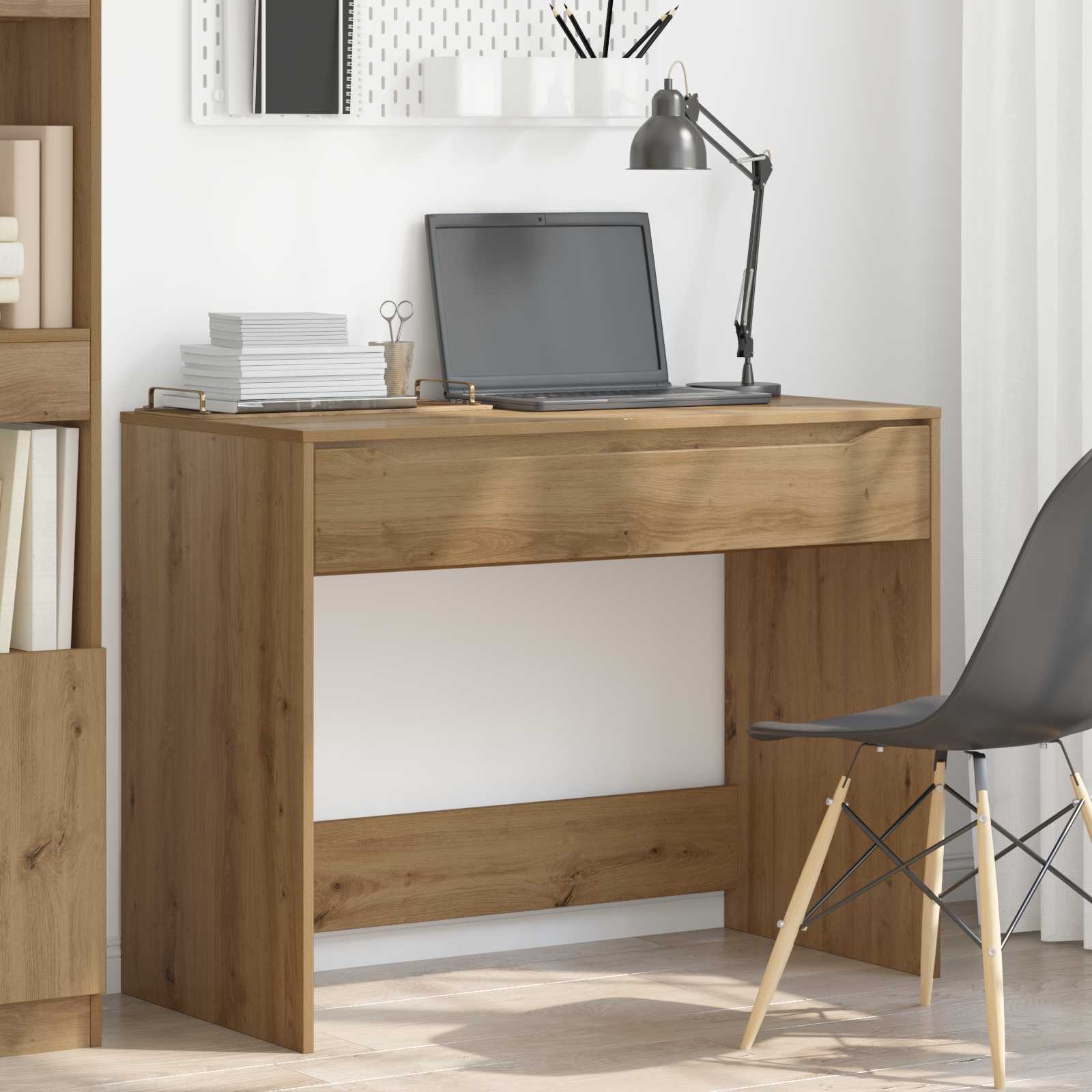 Schreibtisch mit Schublade Artisan-Eiche Holzwerkstoff