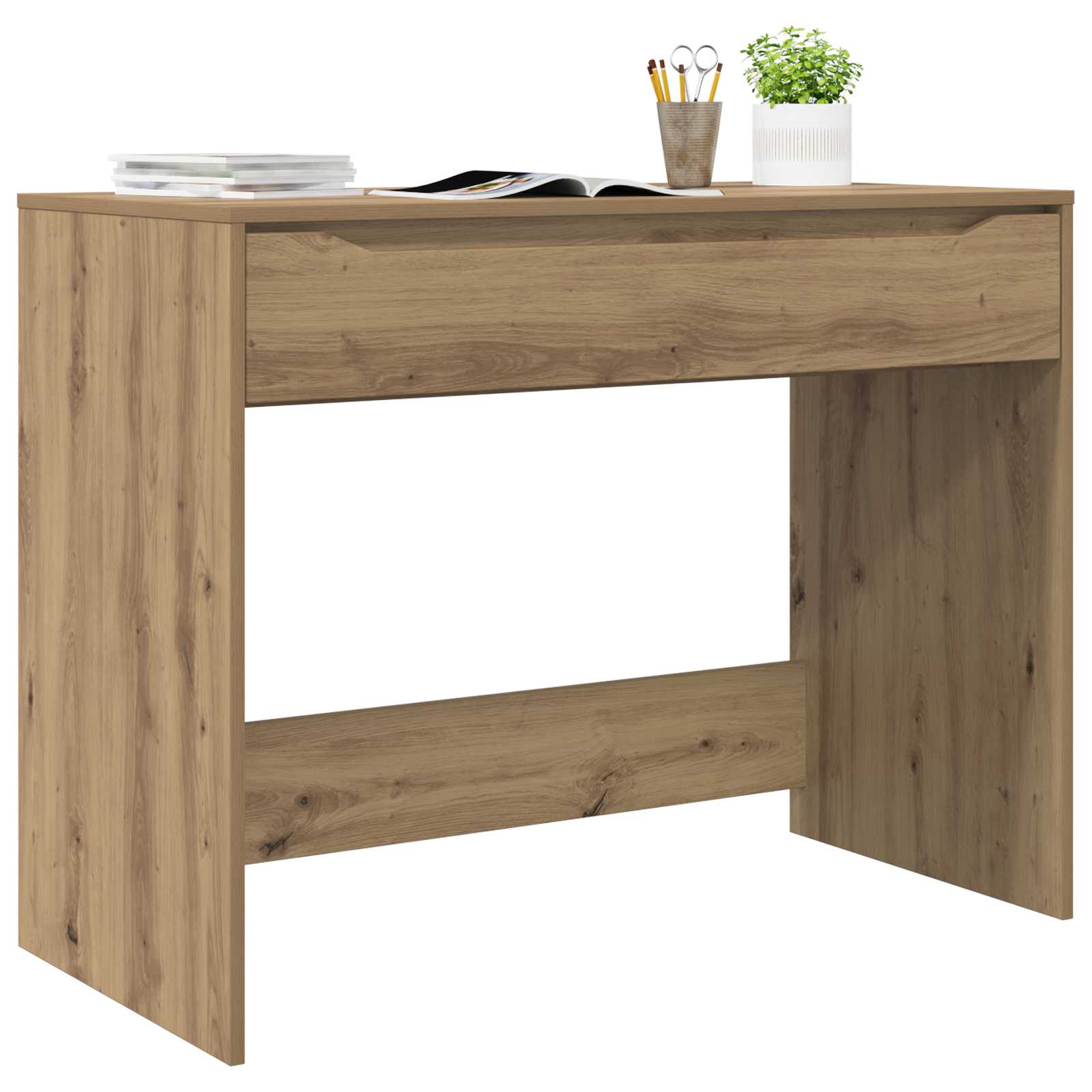 Schreibtisch mit Schublade Artisan-Eiche Holzwerkstoff