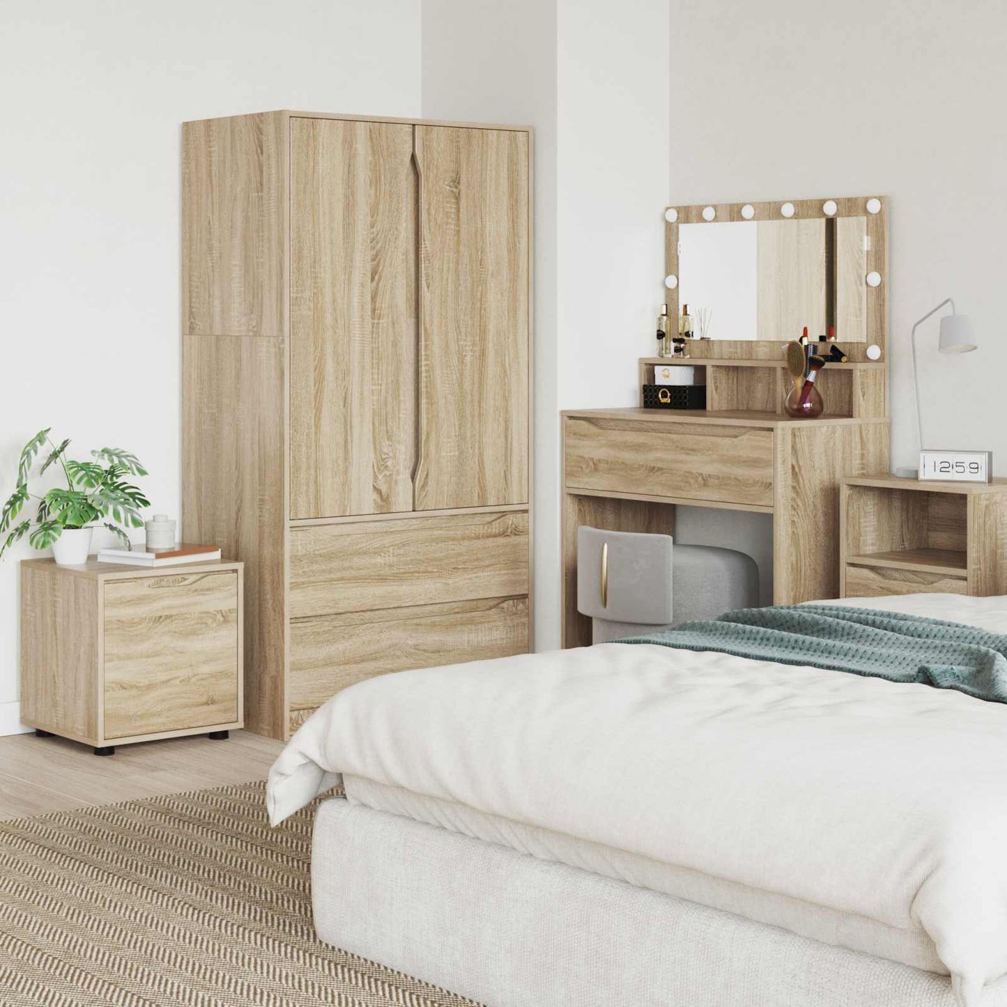 Badezimmerschrank 40,5 x 40 x 44 cm Holzwerkstoff Sonoma-Eiche