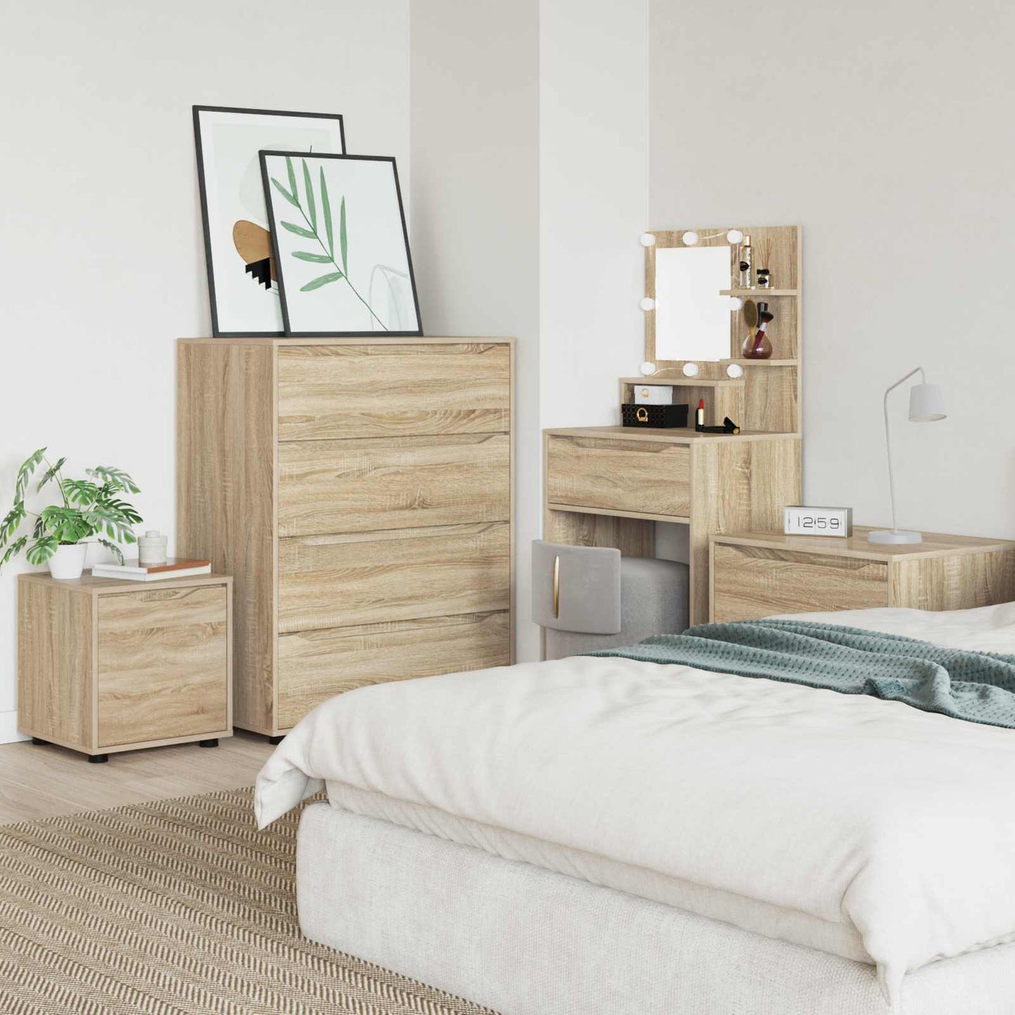 Badezimmerschrank 40,5 x 40 x 44 cm Holzwerkstoff Sonoma-Eiche