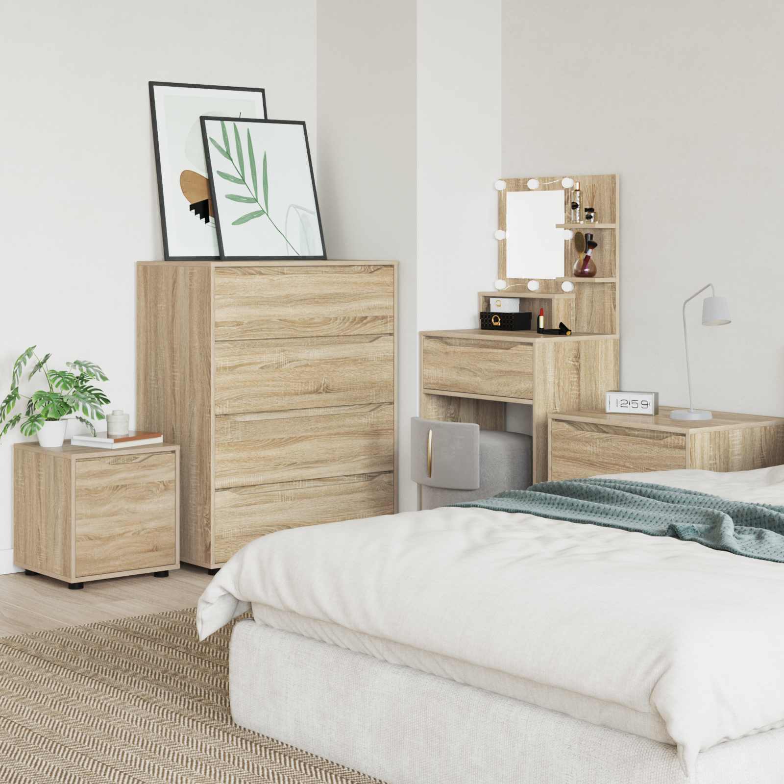 Badezimmerschrank 40,5 x 40 x 44 cm Holzwerkstoff Sonoma-Eiche