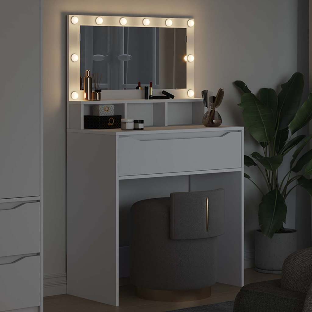 Schlafzimmer-Frisiertische Weiß 80 x 39,6 x 135 cm