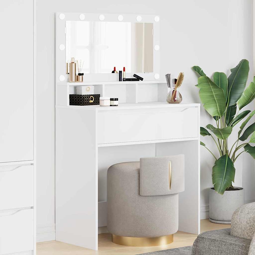 Schlafzimmer-Frisiertische Weiß 80 x 39,6 x 135 cm