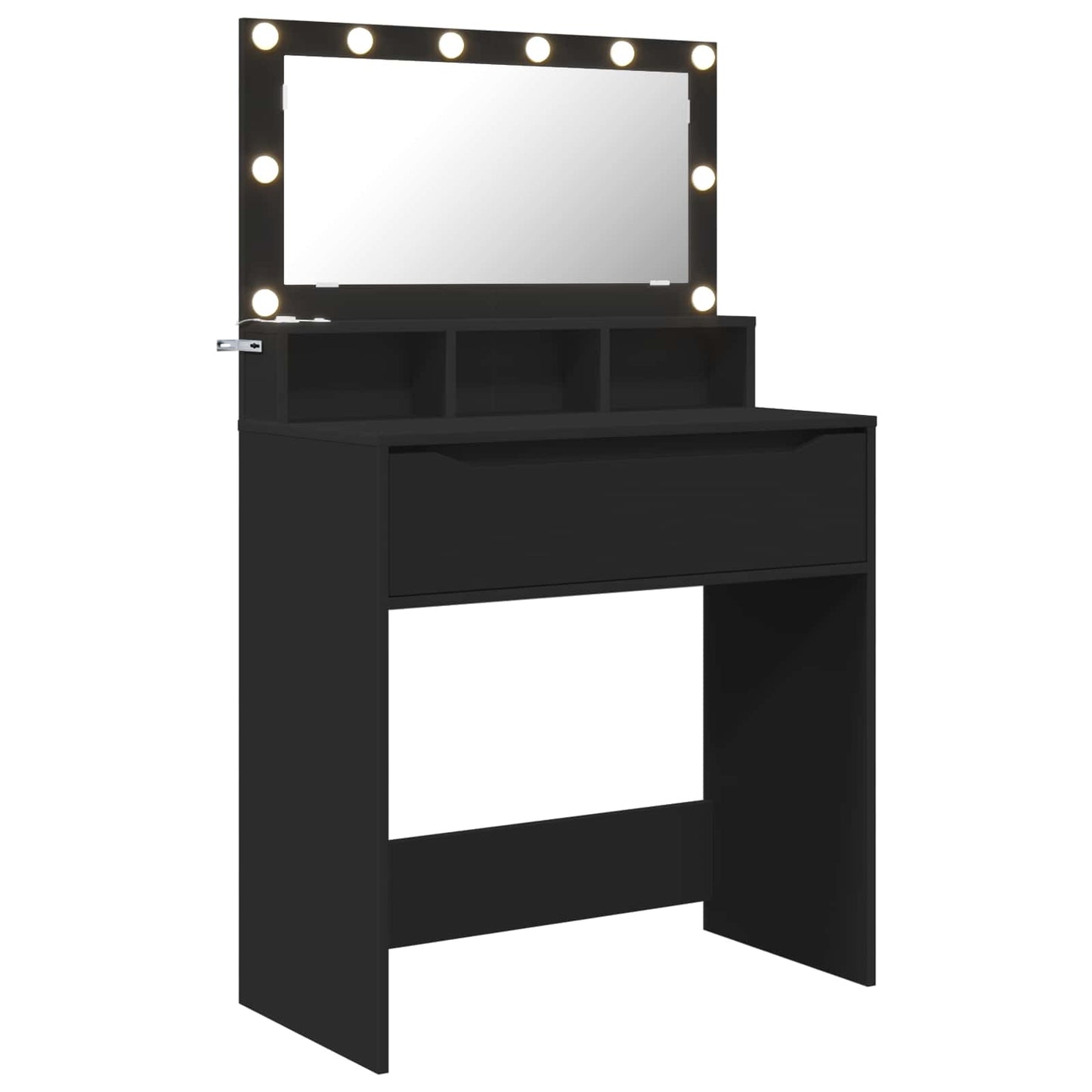 Schlafzimmer-Frisiertische Schwarz 80 x 39,6 x 135 cm